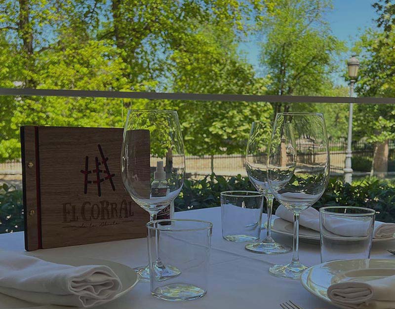 Vistas al Jardín del Príncipe desde la terraza de El Corral de la Abuela