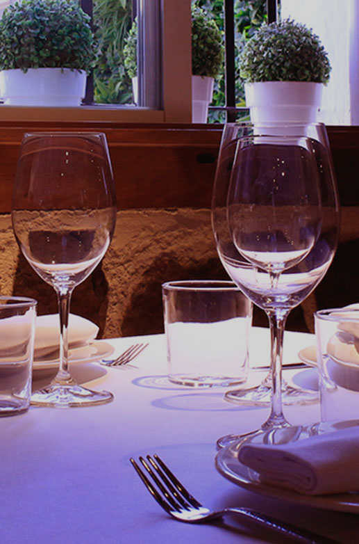 Mesa puesta en El Corral de la Abuela